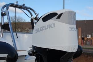 Suzuki DF350 white vented outboard cover