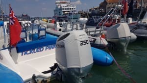 Honda BF250 vented outboard Splash cover