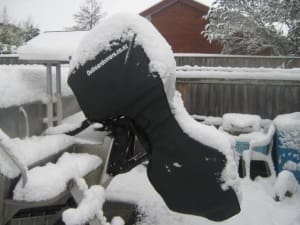 Mercury 100hp in the snow