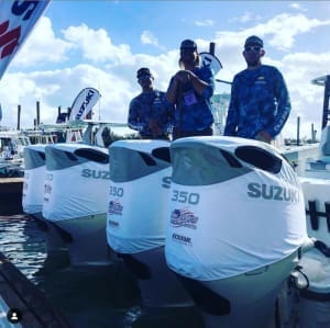 Suzuki official branded DF350 Vented outboard Splash cover.