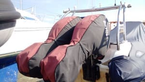 Mercury Verado storage and towing covers.