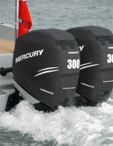 Mercury 300 Verado official vented outboard cowling cover. 